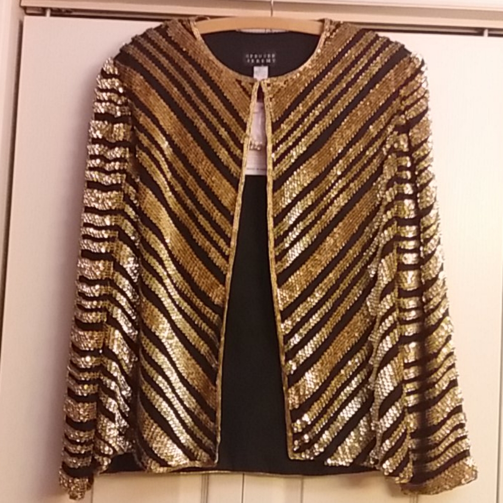 gold sequin jacket